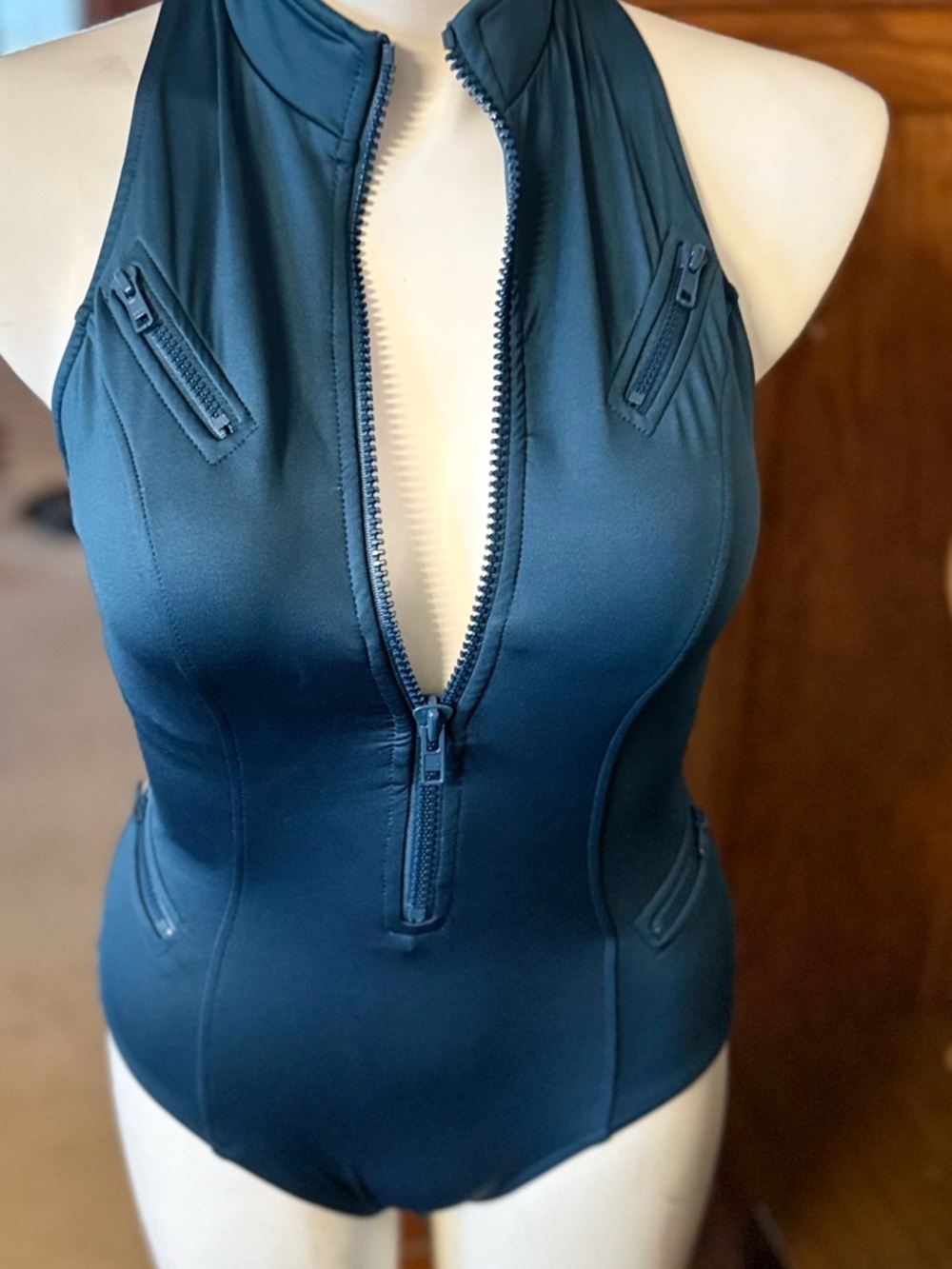 Magic Suit by Miraclesuit Scuba Coco teal high neck racerback